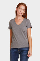 Cotton Silk Touch S/S V-Neck - Majestic Filatures Official Site of North America