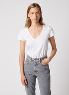 Cotton Silk Touch Short Sleeve V-Neck T-Shirt - V NECK S/S - Majestic Filatures North America