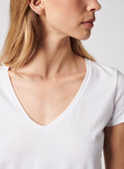Cotton Silk Touch Short Sleeve V-Neck T-Shirt - V NECK S/S - Majestic Filatures North America