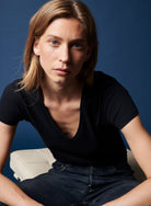 Cotton 'Silk Touch" Short Sleeve V-Neck T-Shirt - V NECK S/S - Majestic Filatures North America