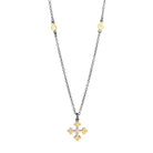 GoldBlack Cross Necklace FREIDA ROTHMAN NECKLACE