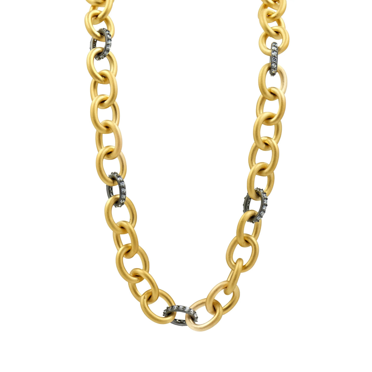 GoldBlack Freida's Favorite Chunky Link Toggle necklace Signature NECKLACE