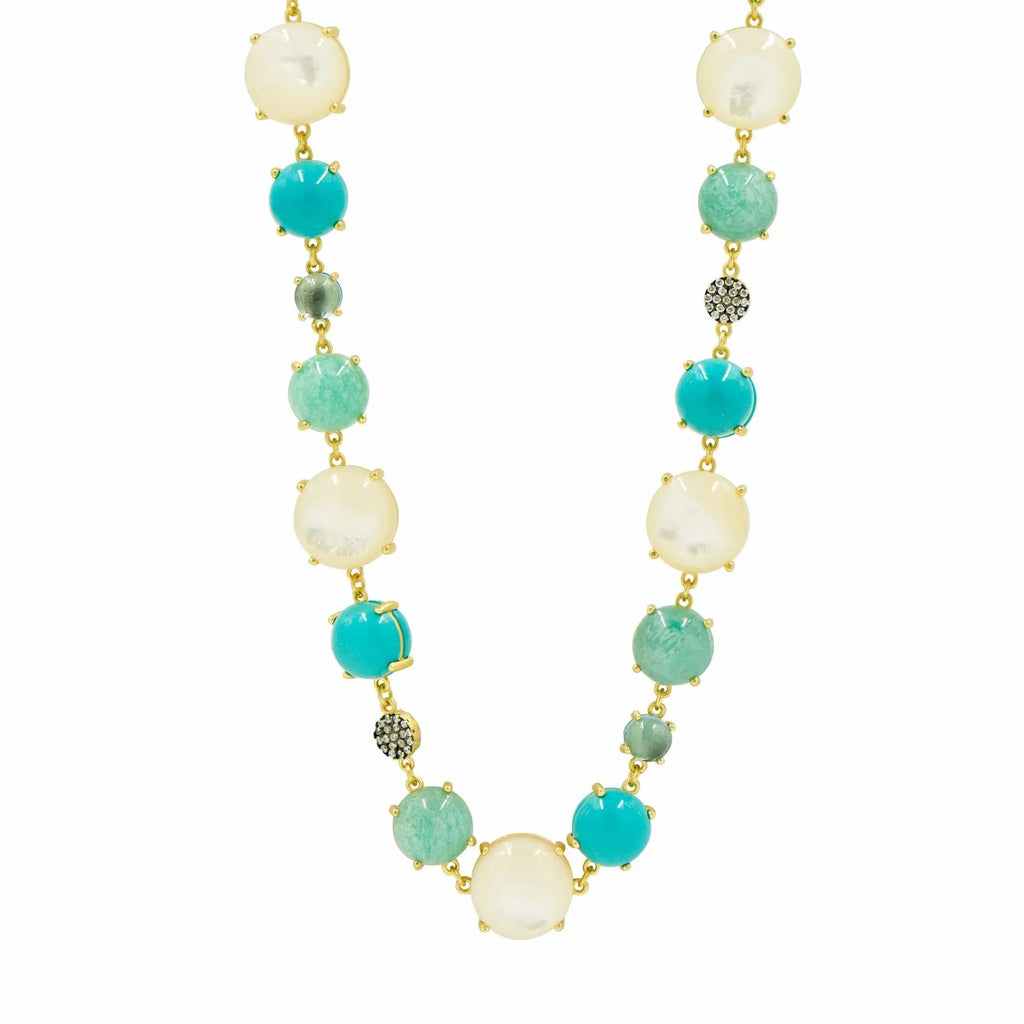 Multi Stone Long Necklace - FREIDA ROTHMAN