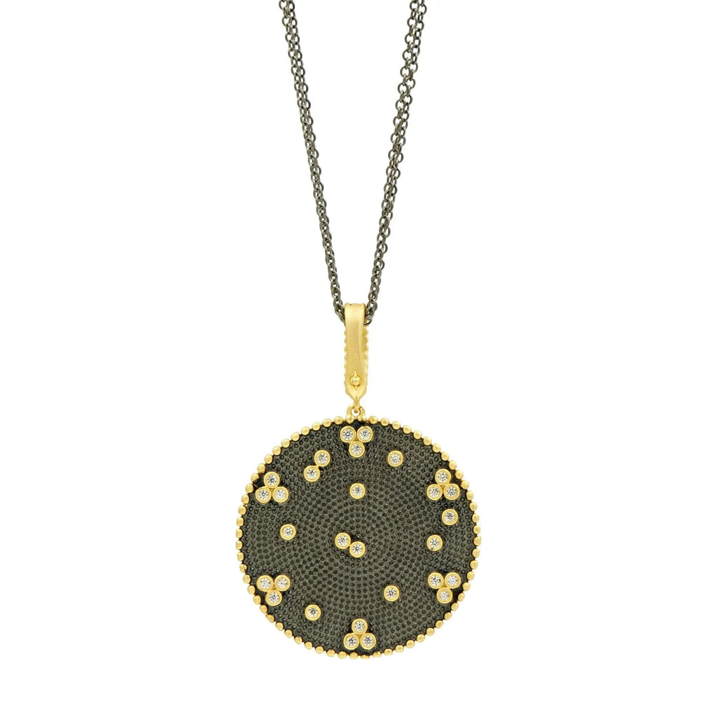  Signature Double Sided Pendant Necklace Signature NECKLACE #finish_gold-and-black