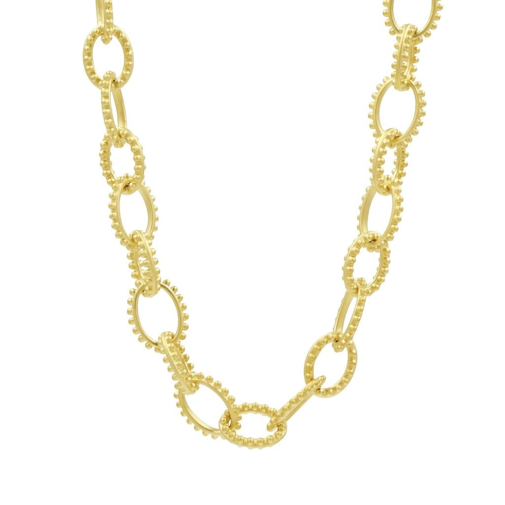 MatteFinish Textured Heavy Link Toggle Necklace Brooklyn Coast NECKLACE