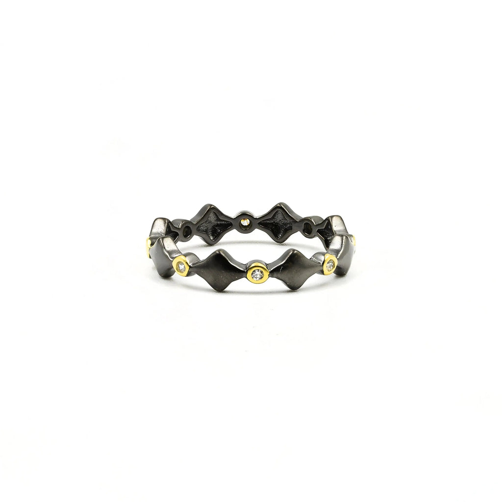 GoldBlackReverse9 New Star Ring RINGS FOR STACKING RING