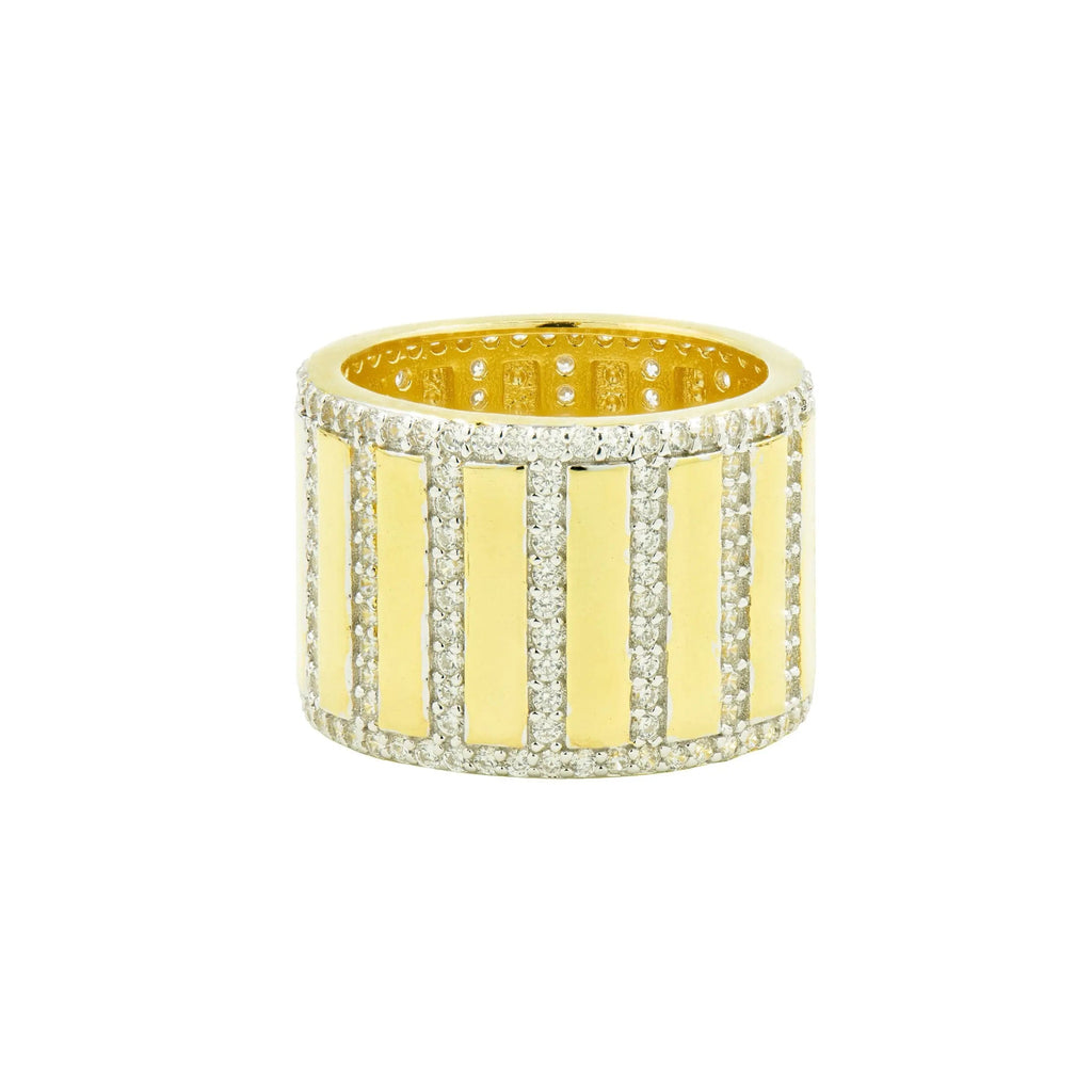  Rectangular Pavé Cigar Band Ring Radiance RING