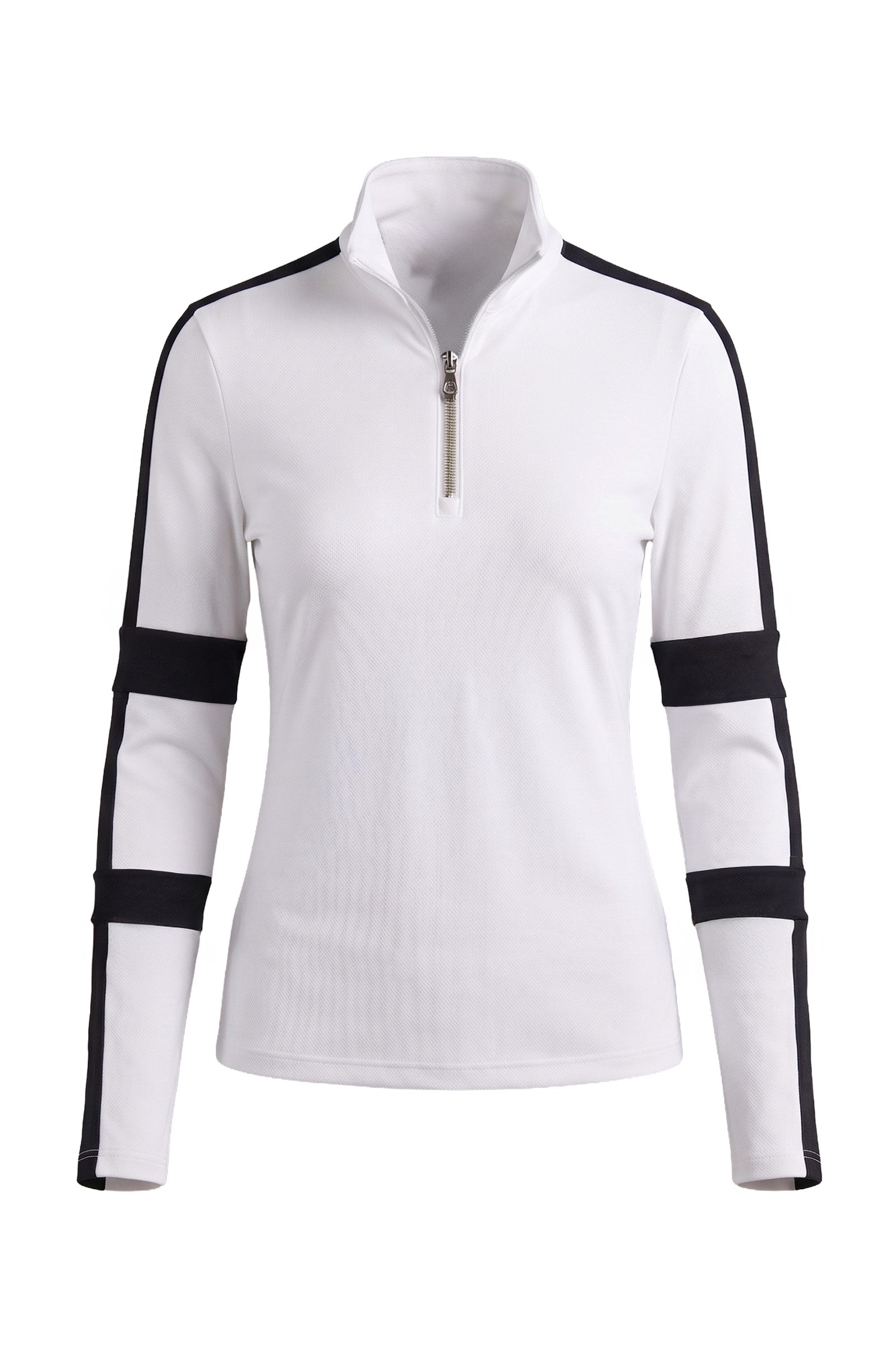 Stacey Sport Striped Zip-Up Top – Frances Kahn