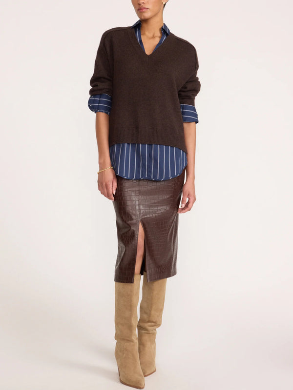 The Looker Layered Pullover Carob Melange