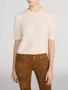 The Gathered Honeycomb Sweater Cream