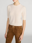 The Gathered Honeycomb Sweater Cream