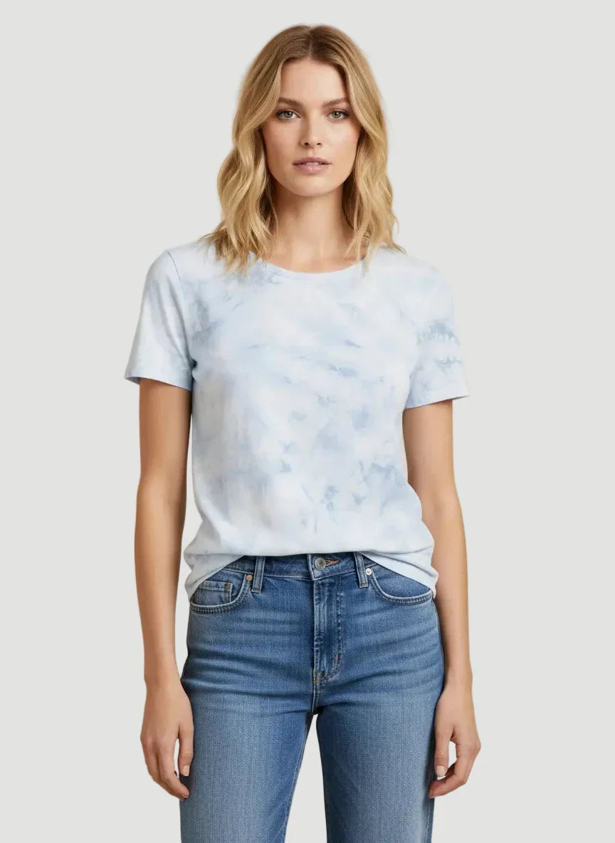 Deluxe Cotton Watercolor Novelty Semi Relaxed Crewneck T-Shirt - CREW S/S - Majestic Filatures North America