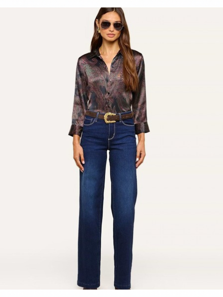 Dani Silk Blouse Midnight Multi Lux Paisley