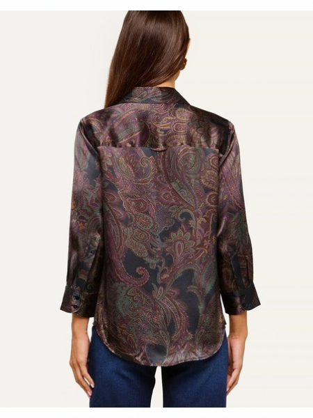 Dani Silk Blouse Midnight Multi Lux Paisley