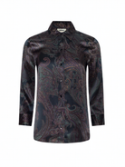 Dani Silk Blouse Midnight Multi Lux Paisley