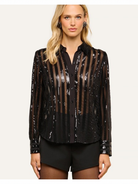 Dyana Sequin Blouse Black