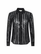 Dyana Sequin Blouse Black