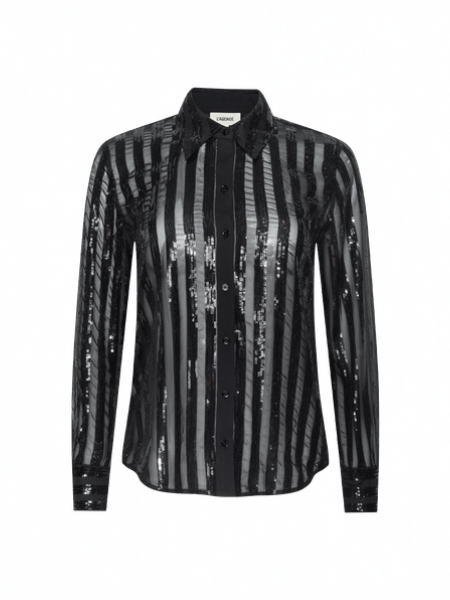 Dyana Sequin Blouse Black