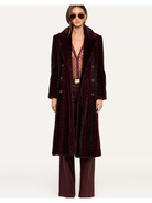 Icelyn Faux Fur Coat Burgundy