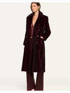 Icelyn Faux Fur Coat Burgundy