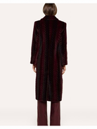 Icelyn Faux Fur Coat Burgundy