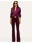 Marty Velvet Pant Deep Sangria