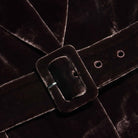 L'Agence Raini Velvet Maxi Dress in Dark Java velvet belt detail