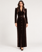 L'Agence Raini Velvet Maxi Dress Java image 1