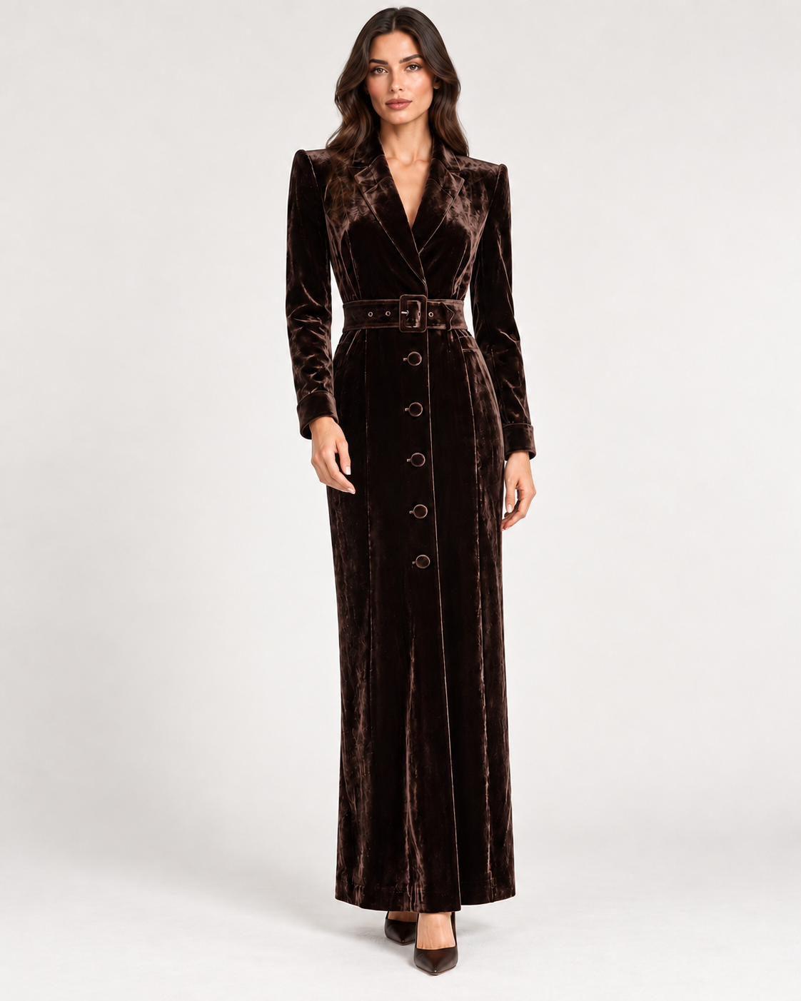 L'Agence Raini Velvet Maxi Dress Java image 2