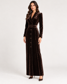 L'Agence Raini Velvet Maxi Dress Java image 3
