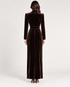 L'Agence Raini Velvet Maxi Dress Java image 4