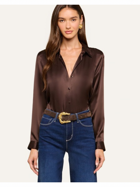 Tyler Silk Blouse Dark Java