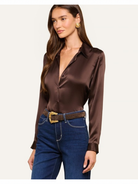 Tyler Silk Blouse Dark Java