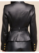 Wisteria Leather Blazer Black