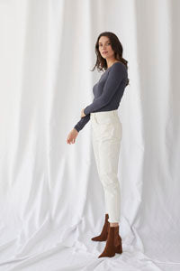Soft Touch Long Sleeve Marrow-Edge Boatneck - BOATNECK L/S - Majestic Filatures North America