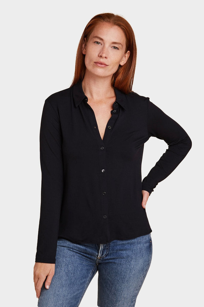 Soft Touch L/S Semi Relaxed Button Down Shirt - Majestic Filatures Official Site of North America